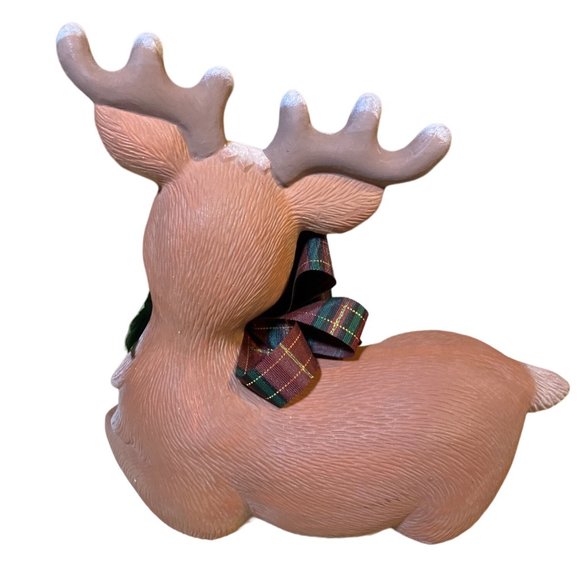 Ceramic Christmas Deer Reindeer Figurines Hand Painted - Picture 11 of 15